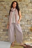Frame Cotton Vintage Wash Barrel Pant Setting Plaster